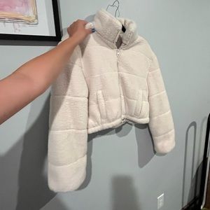 Cropped fleece jacket